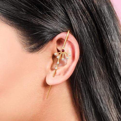 Silver Quirky Earcuff