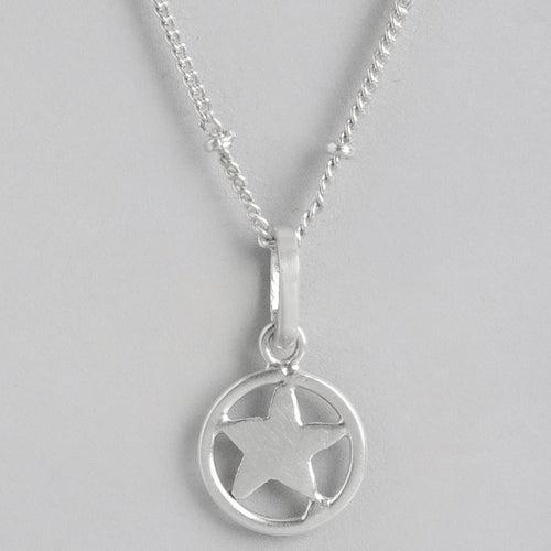 92.5 Silver Star loop Necklace