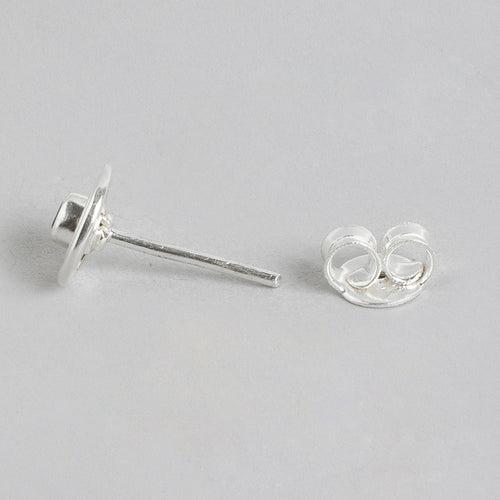 92.5 Silver Blue Spiral Stud Earrings