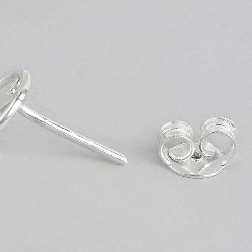 92.5 Silver Star Loop Stud Earrings