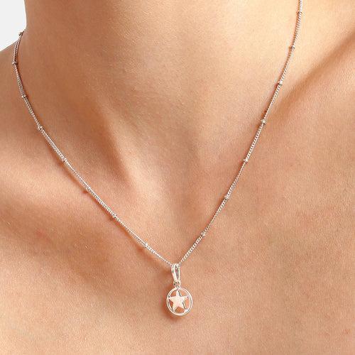 92.5 Silver Star loop Necklace