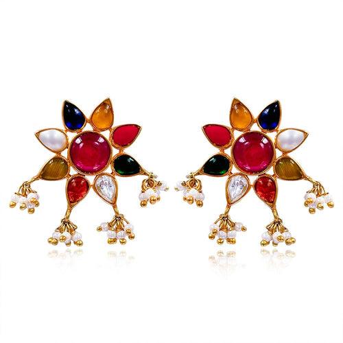 Nine Gems Royal Navratan Earring