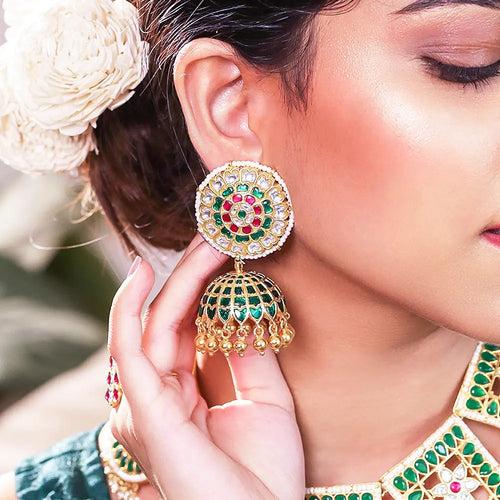 Majestic SILVER  92.5 KUNDAN JHUMKA