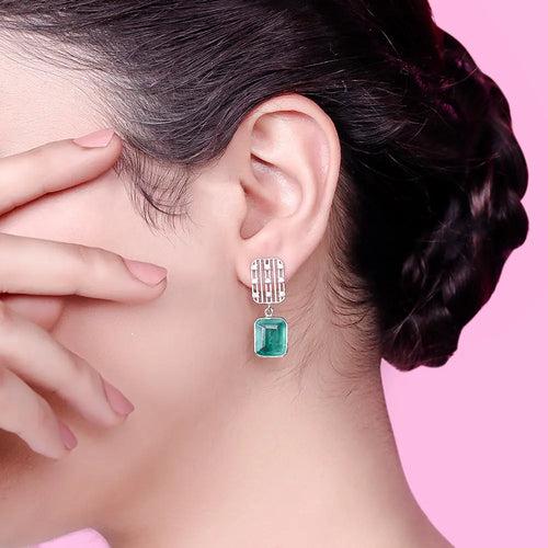 SHOOTING STAR SILVER 92.5 ZIRCON STUD EARRING