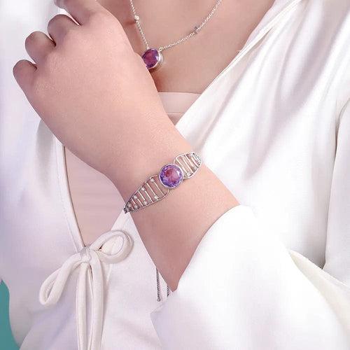 Silver 92.5 Lavender Bracelet