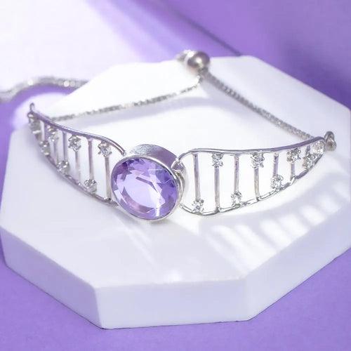 Silver 92.5 Lavender Bracelet