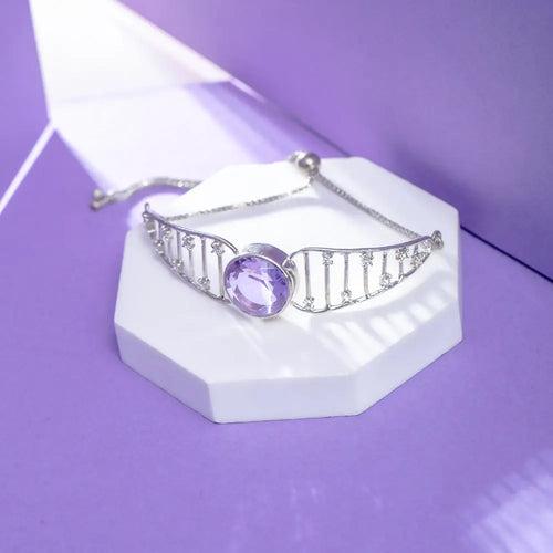 Silver 92.5 Lavender Bracelet