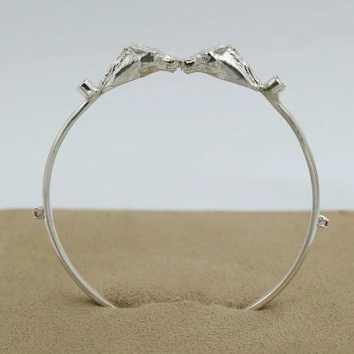 SITAYAN Silver Ashwamedh Horse Cuff