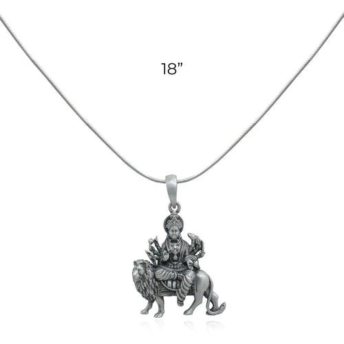 Sherawali Mata Silver 92.5 Pendant