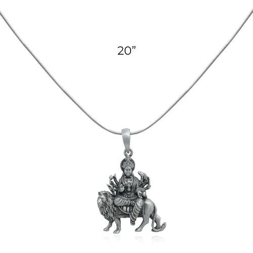 Sherawali Mata Silver 92.5 Pendant