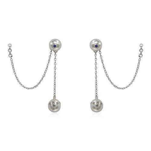 Silver 3-in-1 Earring