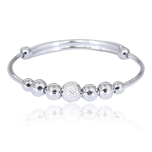 Baby Anklet Silver 92.5 Kada With Beads