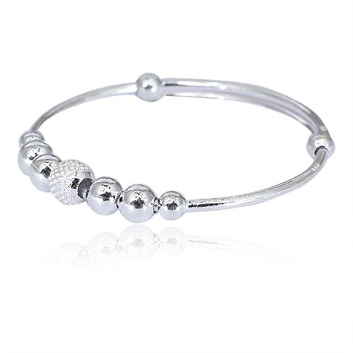 Baby Anklet Silver 92.5 Kada With Beads