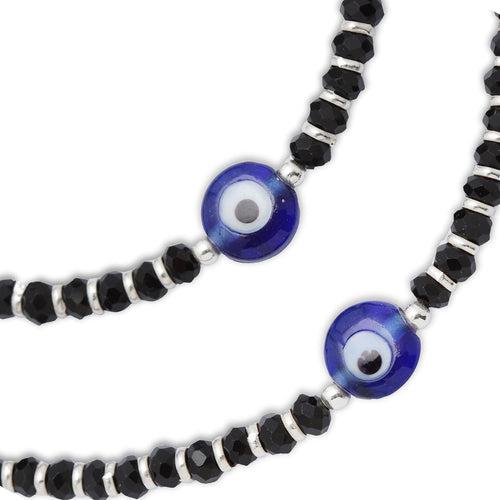 Kids Silver Nazariya Evil Eye Anklet