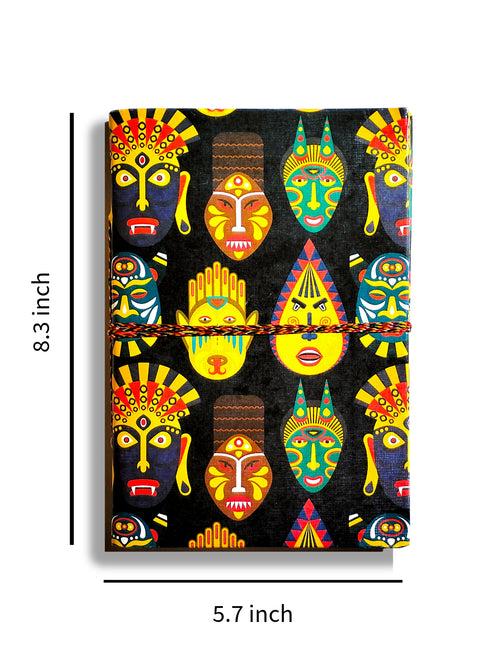 Ethnic Mask  | Handmade Travel Diary | A5 100 Pages