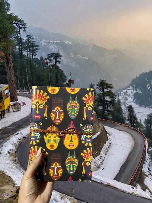 Ethnic Mask  | Handmade Travel Diary | A5 100 Pages