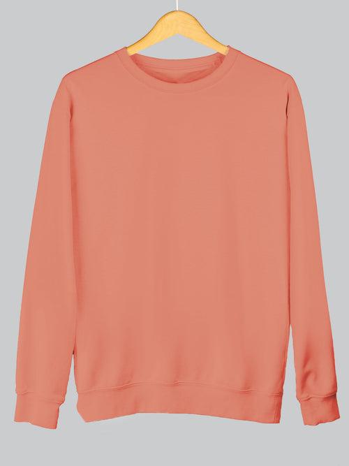 Coral Peach | Unisex Plain Sweatshirt