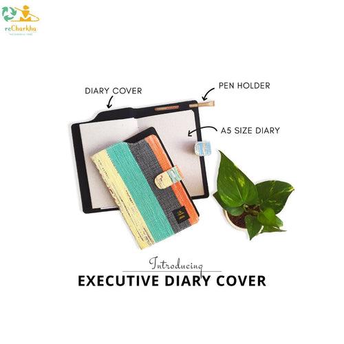 Upcycled Handwoven Executive Diary Cover (EDC0424-013) PS_W