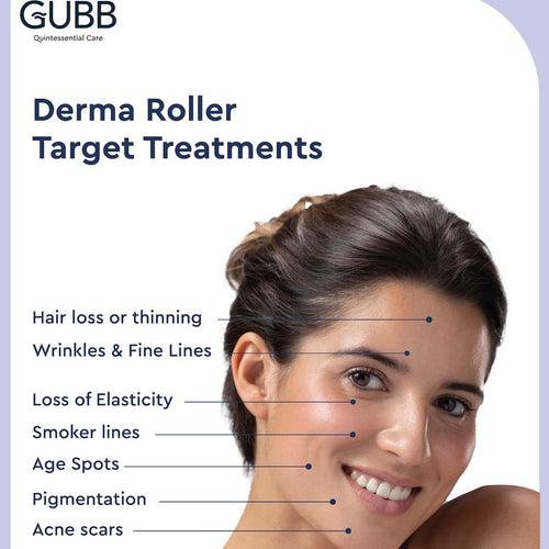 GUBB Derma Roller For Face Acne Scars & Hair Regrowth