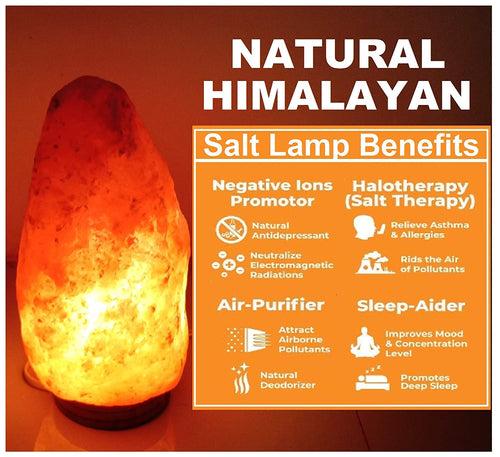100% Genuine Healing Himalayan Rock Salt Lamp- Natural Shaped, Natural Air Purifier, for Vaastu - Feng Shui - Healing - Peace & Harmony