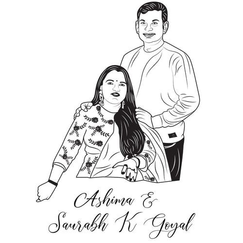 Custom Portrait Drawing for Personalized Birthday Personalize gift and Party