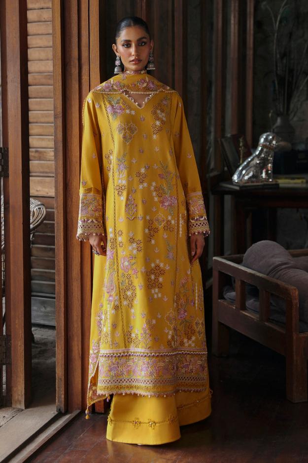 Qalamkar Qlinekari Linen Suits | 2024 | LM-04