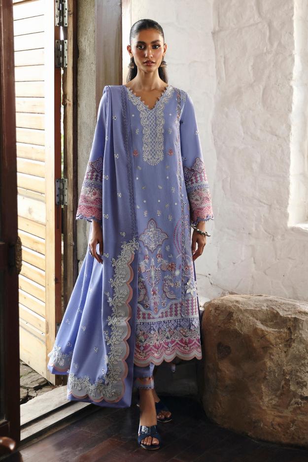 Qalamkar Qlinekari Linen Suits | 2024 | LM-09