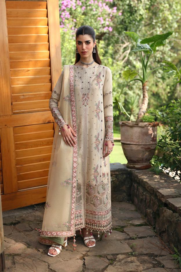 Qalamkar Qlinekari Linen Suits | 2024 | LM-11