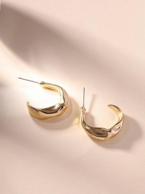 Priyaasi Mini Gold Plated Hoops Earrings