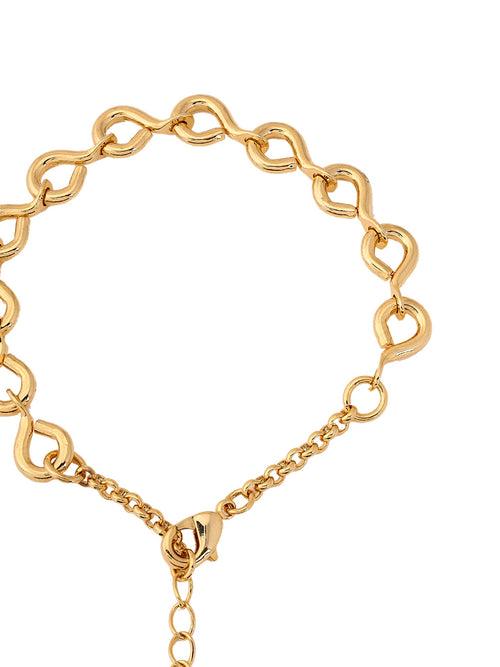 Prita Simple Gold Plated Link Chain Bracelet