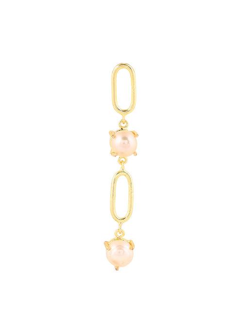 Priyaasi Gold Plated Drop Pearl Earrings