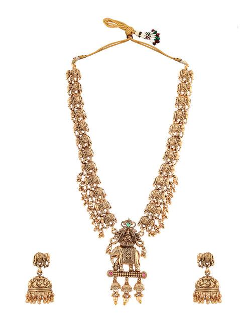 Priyaasi Temple Goddess and Elephant Jewellery Set