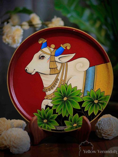 Pichwai Handpainted Wall Plate - 10"