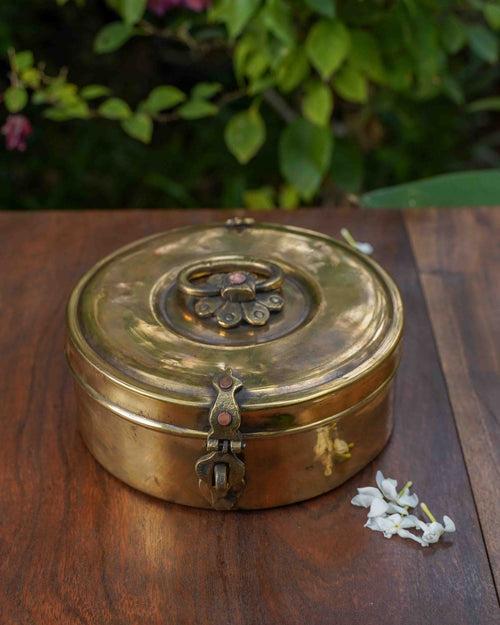 Vintage Brass Chapati Box