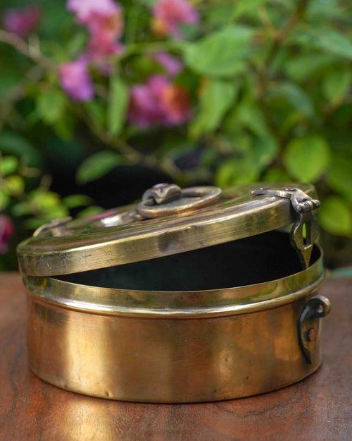 Vintage Brass Chapati Box