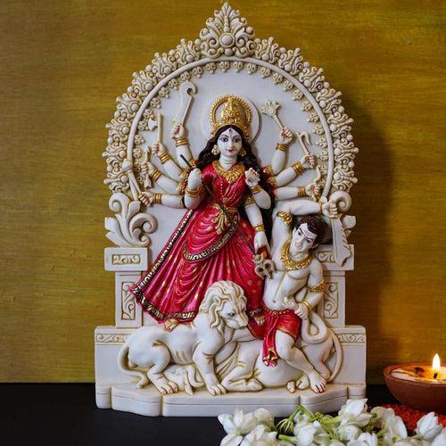 Marble Dust Sculpture - Durga Maa