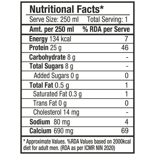 turbo 25 g protein milkshake, cookies & cream - 250 ml