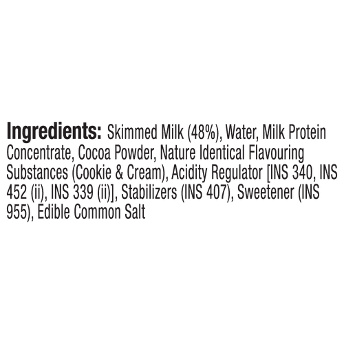 turbo 25 g protein milkshake, cookies & cream, 250 ml each - pack of 6