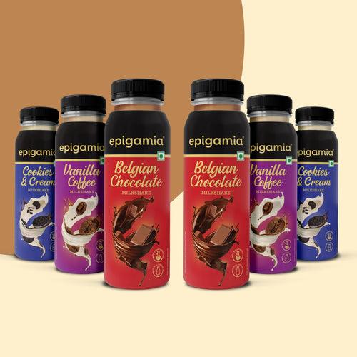 indulgence milkshakes, 180 ml each - pack of 6