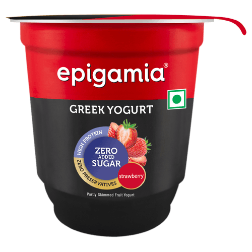 greek yogurt, no added sugar, strawberry - pack of 4