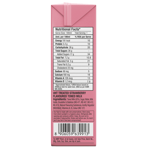 milkshake strawberry - 180 ml