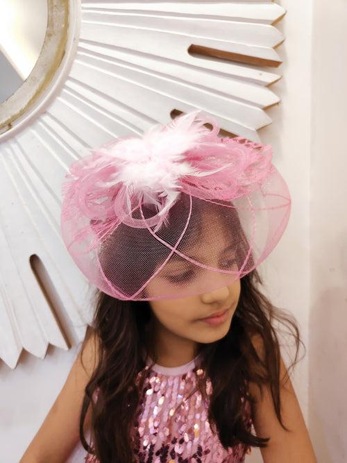 Royal Feather Pink Fascinator