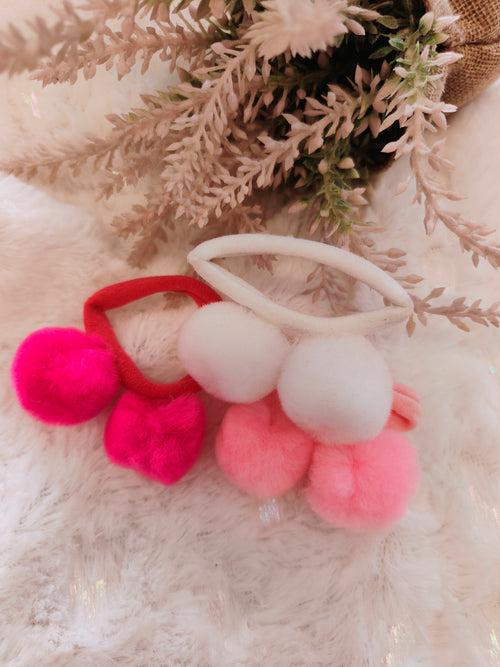 Pom Pom Rubberbands Set of 3