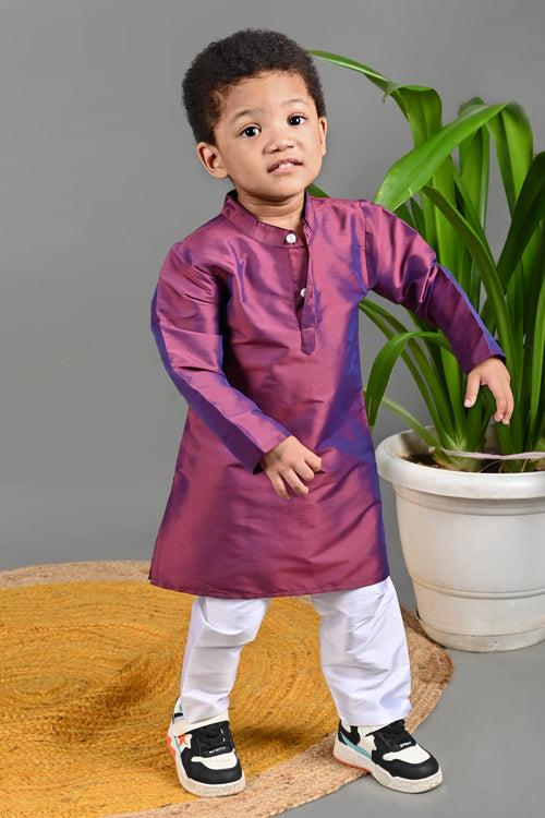 Little kings Kurta Set With Jacket