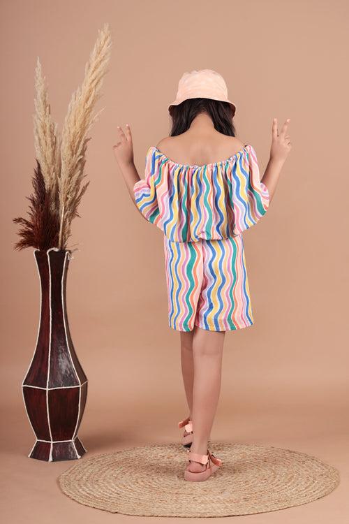 Rainbow Stripe Playsuit