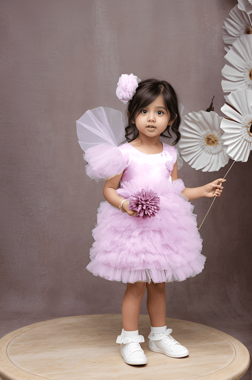 Lavender Fields Ruffled Dress