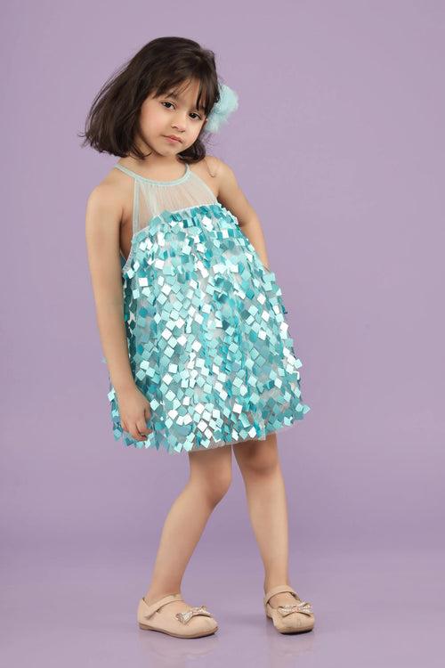 Blue Sparkler Party Dress