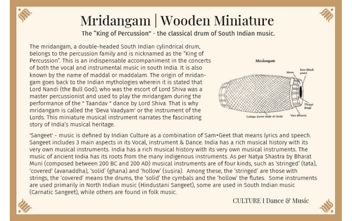 Mridangam | Wooden Miniature