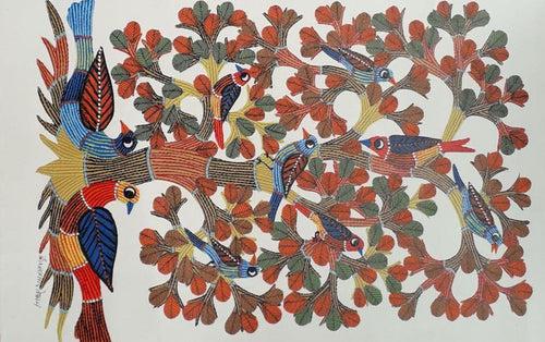 Forest Life - Gond Paintings