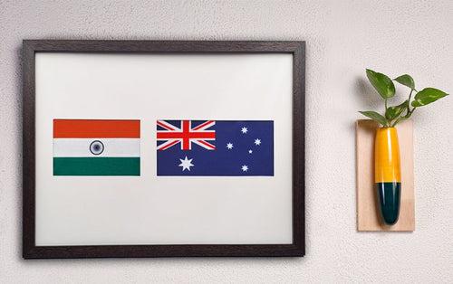 India & Australia | Flag Frame | A3 Size